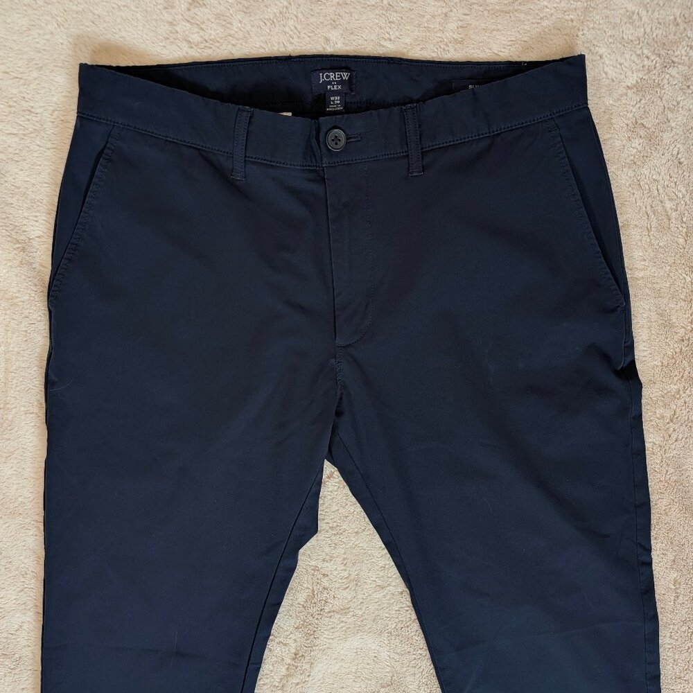 J. Crew Factory Men's 32 Flex Chino Pants Slim Navy Blue 30" Inseam